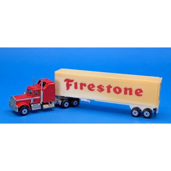 Vintage 82 Road Champs Kentworth HO 1/87 Diecast FIRESTONE Semi Truck Trailer - Picture 10 of 16